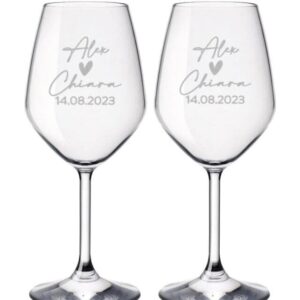 calice da vino personalizzati con incisione