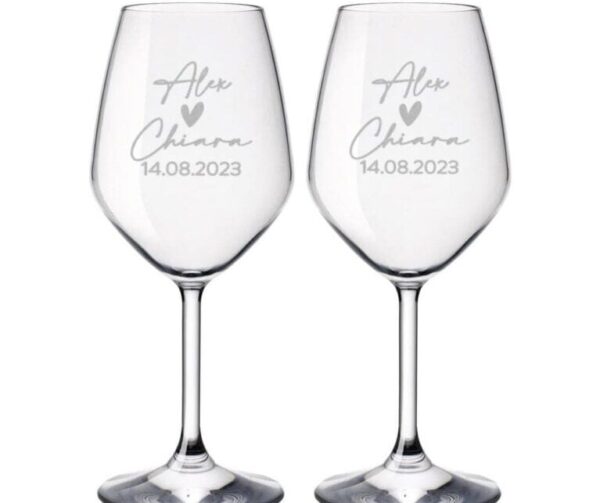 calice da vino personalizzati con incisione