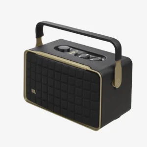 Speaker portatile retrò di colore nero e con maniglia